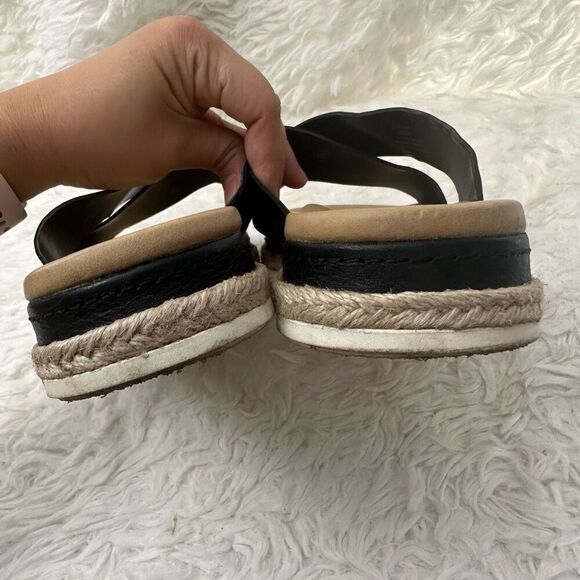 Vince Camuto Rickert Black Leather Cross strap Slide Sandals size 9M /40 - Picture 7 of 9